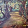 Forest trail - Acrylic painting - drawing