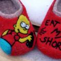 Eat my shorts - Shoes & slippers - felting