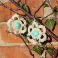 Winter earrings - Earrings - needlework