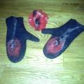 Black gloves - Gloves & mittens - felting