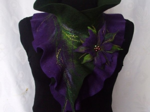 Violetinis zalias veltas salikas 3