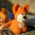 Orange pup - Dolls & toys - felting