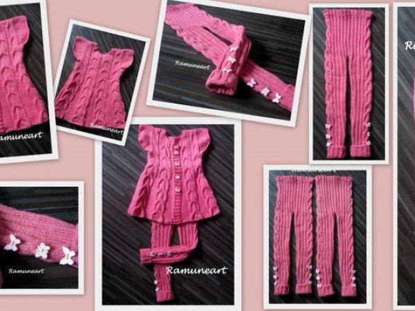 Girl kelnytės- tympanum and vest - Children clothes