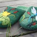 Dragonfly - Shoes & slippers - felting