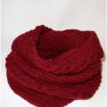 Round mufflers (snood) burgundy - Scarves & shawls - knitwork