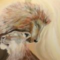 Lions - Acrylic painting - drawing