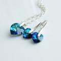 Swarovski heart, bermuda blue - Kits - beadwork