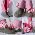 Pink dreams - Shoes & slippers - felting