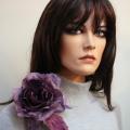 Silk Flower & # 039; Purple Rose & # 039; - Brooches - making