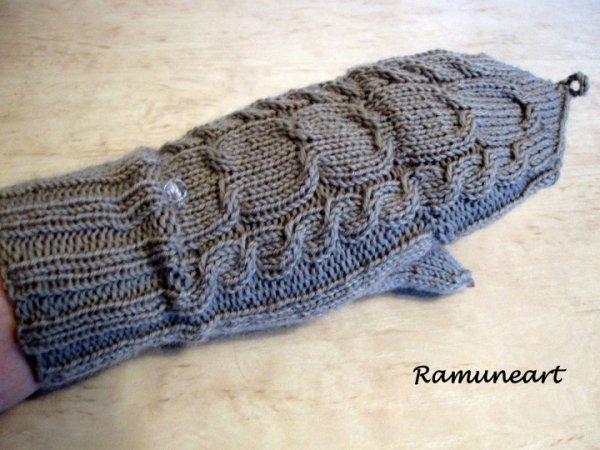 Gray wrist warmers - Gloves 3