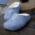 Between black and white :) - Shoes & slippers - felting