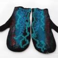 Mittens " Blue " - Gloves & mittens - felting