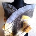 gray / light yellow - Scarves & shawls - felting