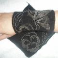 Hand warmers "Pansy" - Wristlets - knitwork