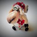 Crocheted lamb - a symbol of the year 2015 / Crocheted decorated toy figurines / Gift - Dolls & toys - needlework