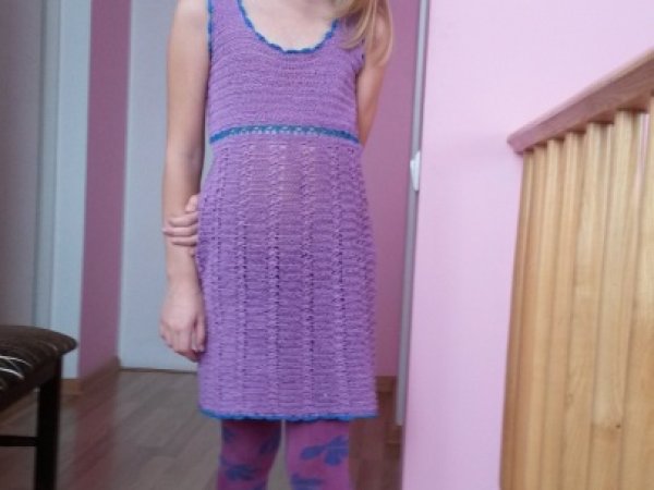 Purple crocheted dress 3