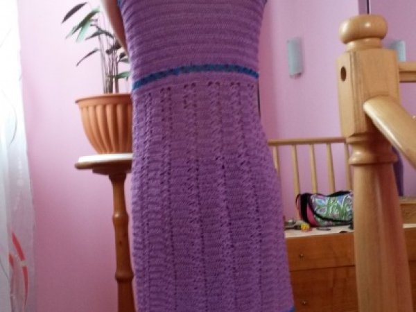 Purple crocheted dress 2