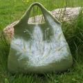 Felted handbag flower beds - Handbags & wallets - felting