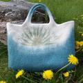 Felted handbag flower beds - Handbags & wallets - felting