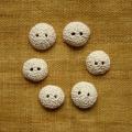 White molded buttons - Accessory - making
