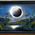 Eclipse - Oil painting - drawing