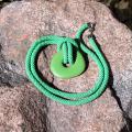 Green necklace (tow) handiwork - Biser - beadwork