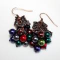 Color auskariukai - Earrings - beadwork