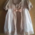 Linen dress Christening 92/98 cm - Dresses - sewing