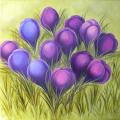 Oil saffron 30x30 - Oil painting - drawing