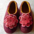 Wool tapkutes, gelyte Detachable - Shoes & slippers - felting