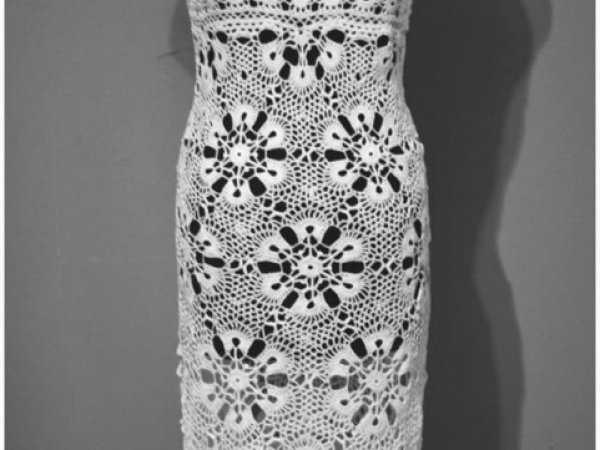 crocheted dresses, of cotton - Dresses