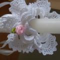 Candles decoration - Lace - needlework