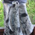 black and white felting processes country - Wraps & cloaks - felting