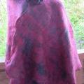 lilac felting processes country - Wraps & cloaks - felting