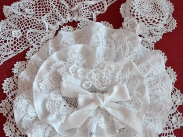 crocheted suits of Baptism - Baptism clothes