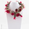 Necklace - cactus flowers - Necklace - needlework
