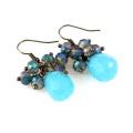 Earrings " Aquamarine " - Earrings - beadwork