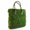 By manual green ringlets - Handbags & wallets - felting
