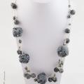 Karoliai- Grey classics - Necklaces - felting