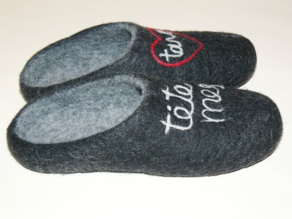 Veltos šlepetės " Tėčiui " 2