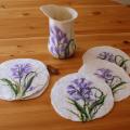 Violets down - For interior - felting