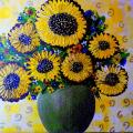 " Sunflower " - Acrylic painting - drawing