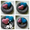 " This romantic heart " - For interior - felting