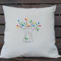 Family Tree - cotton wedding gift - For interior - sewing