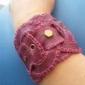Bracelet ,, Reddish The edges of & # 039; & # 039; - Leather articles - making