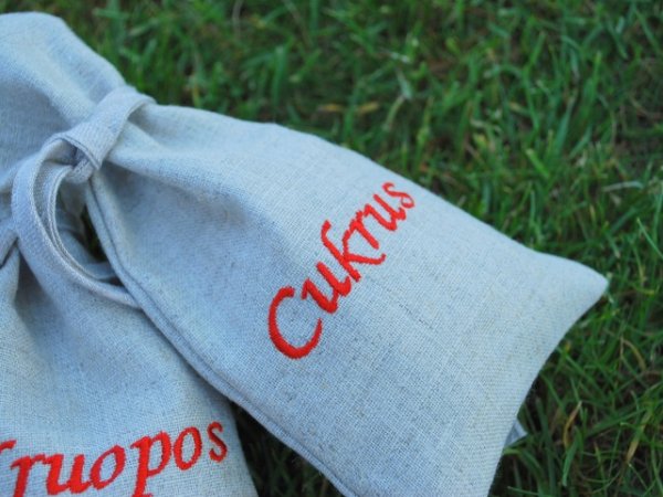 Linen bags set christenings 2