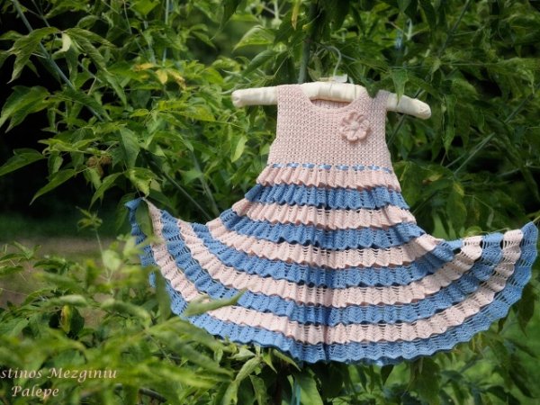 crocheted suknytė Mergytei - Children clothes