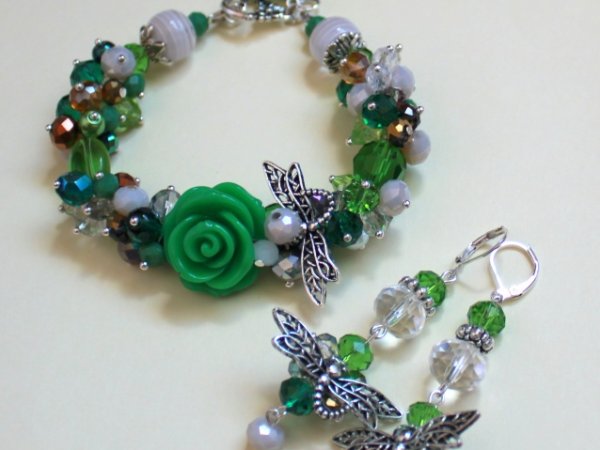 Set with green rose 2 - Kits