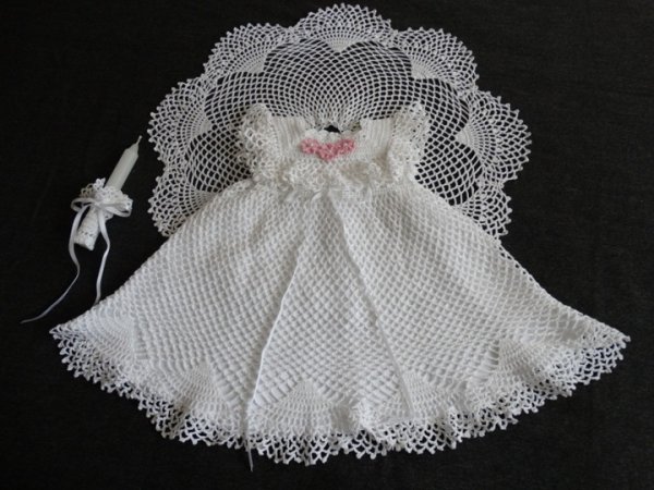 Crocheted christening Set Mergytei - Baptism clothes