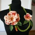 Necklace ,, Amber ,, Lady - Necklaces - felting